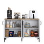 Hanah Home Gabinete Multipropósito Blanco y Nuez